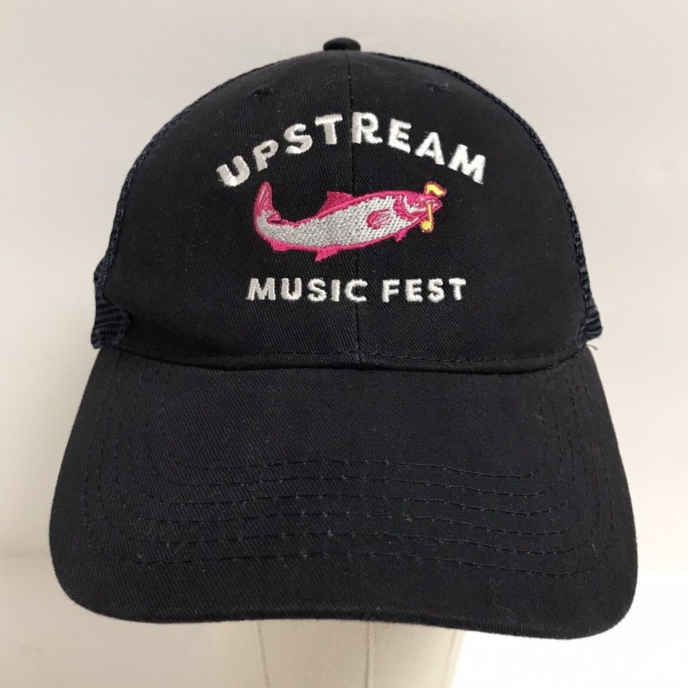 Upstream Music Fest Hat PNW Seattle Festival Blue Fish Bands Snapback Hat